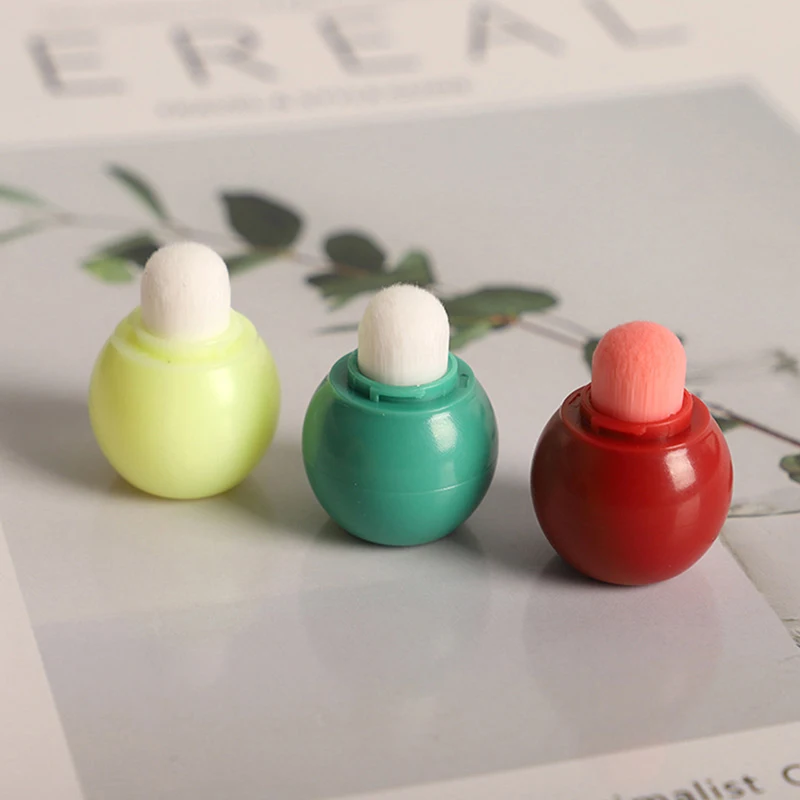 Vendita calda Mini pennelli per labbra in silicone/nylon a forma di zucca Applicatore portatile per rossetto e balsamo per labbra con cappuccio Strumento perfetto per sbavature