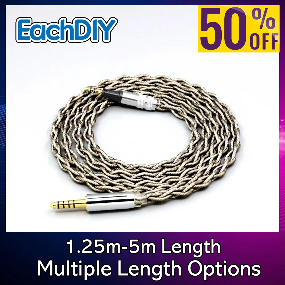 كابل سماعة أذن مطلي لهاتف Sennheiser Momentum 1.0 2.0 سماعة رأس 99% من الجرافين الفضي النقي 8690