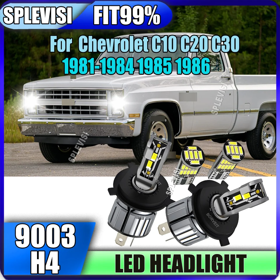 

H4 472 LED Headlight Bulb Mini Wireless 75W 6000K CSP Car Lamp For Chevrolet C10 C20 C30 1981 1982 1983 1984 1985 1986