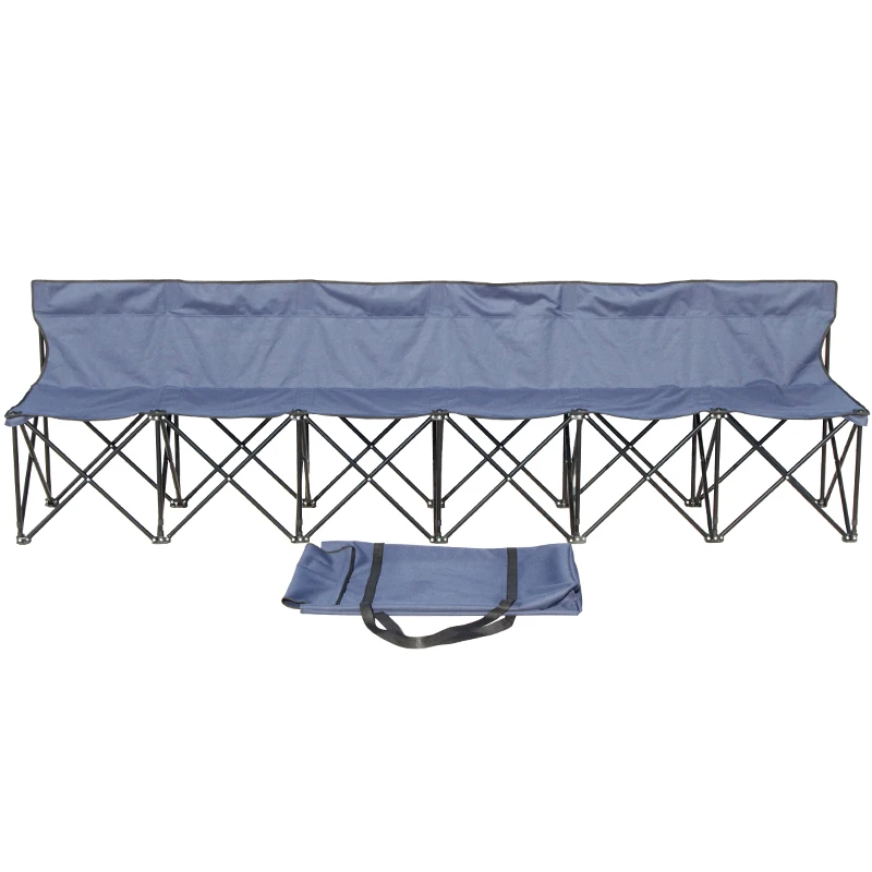 Six Seat Sport Bench Camp Portable Folding Chair Outdoor Garden Camping Beach Folding Six Seat Chairs