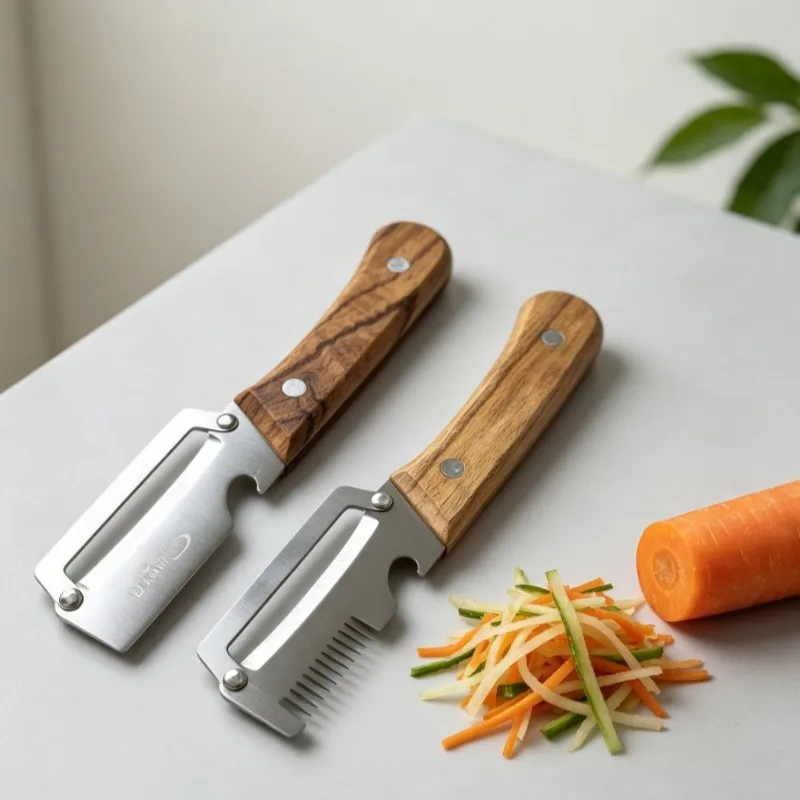 Multi-Functional Kitchen Peeler with Bottle Opener, Stainless Steel Thickened Vegetable Peeler Julienne Peeler for Veggie, Fruit