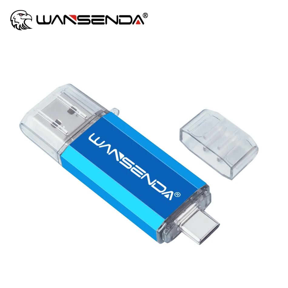 Wansenda USB 3.0 & Typ-C Dual Pen Drive 16 GB 32 GB 64 GB 128 GB 256 GB 512 GB 2-in-1 USB-Flash-Laufwerk für Typ-C Android/PC/Mac