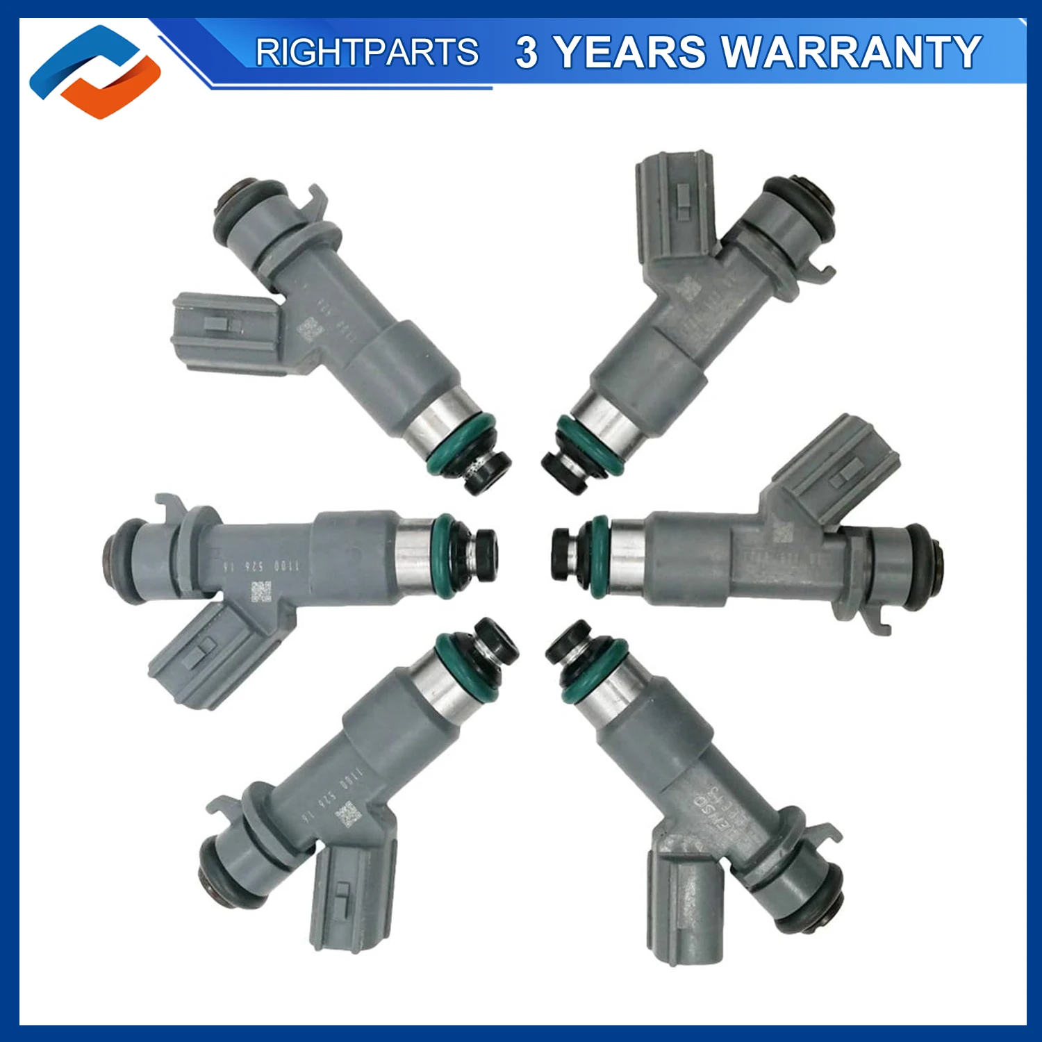 6pcs 16450-R70-A01 Fuel Injector For Honda Accord Acura RDX TL MDX RL 3.5L 2008-2016 16450R70A01 FJ982 195500-1100 842-12352