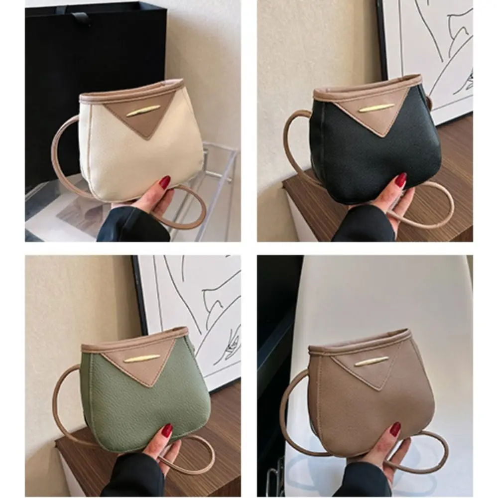 High-capacity Tote Bags Fashion Crossbody Pu Leather Single Shoulder Bag Retro Underarm Handbag Girl