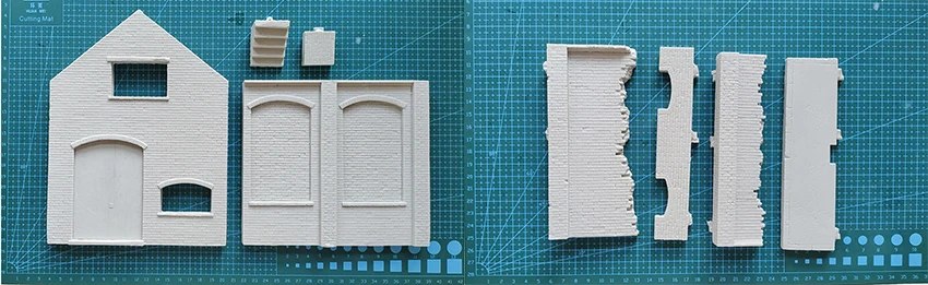Unassambled   1/35 modern European storehouse ruin Scene accessories   Resin figure miniature model kits Unpainted