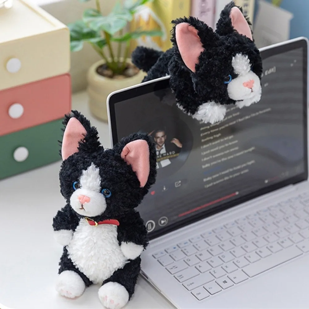 Polskussen Krullend Kat Pop Hanger Dier Pluizig Krullend Kat Knuffel Sleutelhanger Comfort Zacht Duits Krullend Kat Pluche Pop