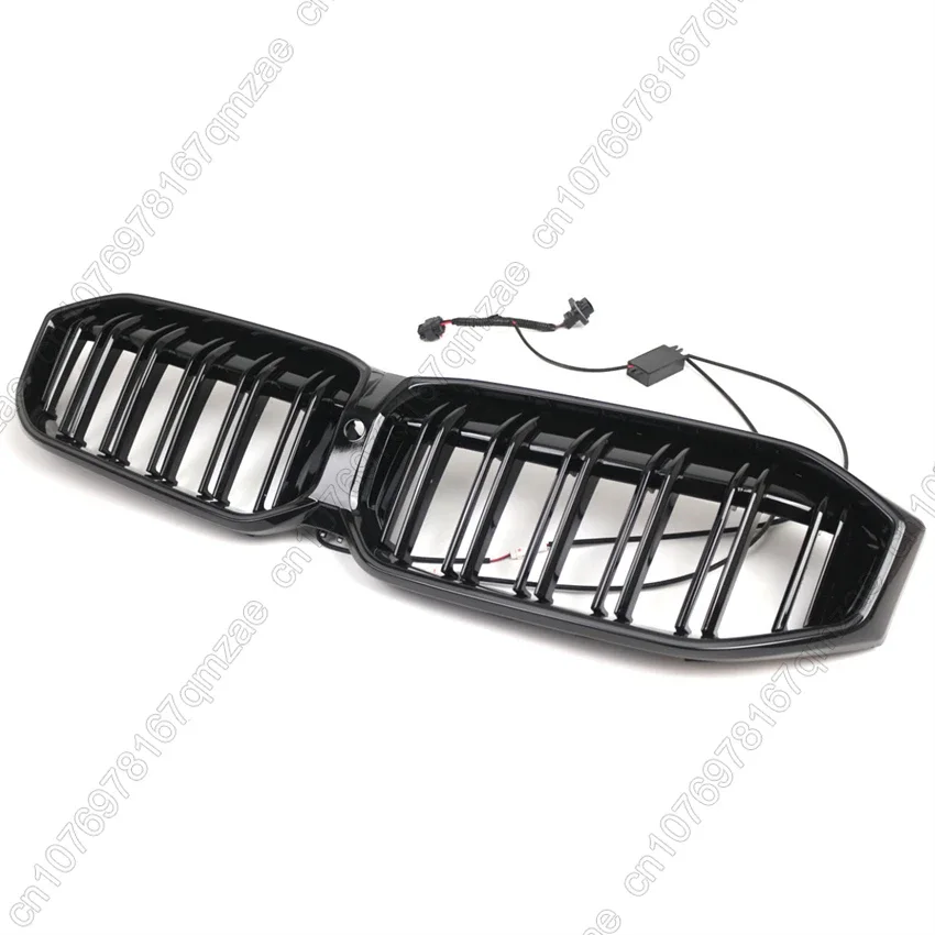 Front Grille For BMW 3 Series G20 2022-2024 Front Single Line Grille With LED Light Racing Grill Upper Bumper Grid Accessories