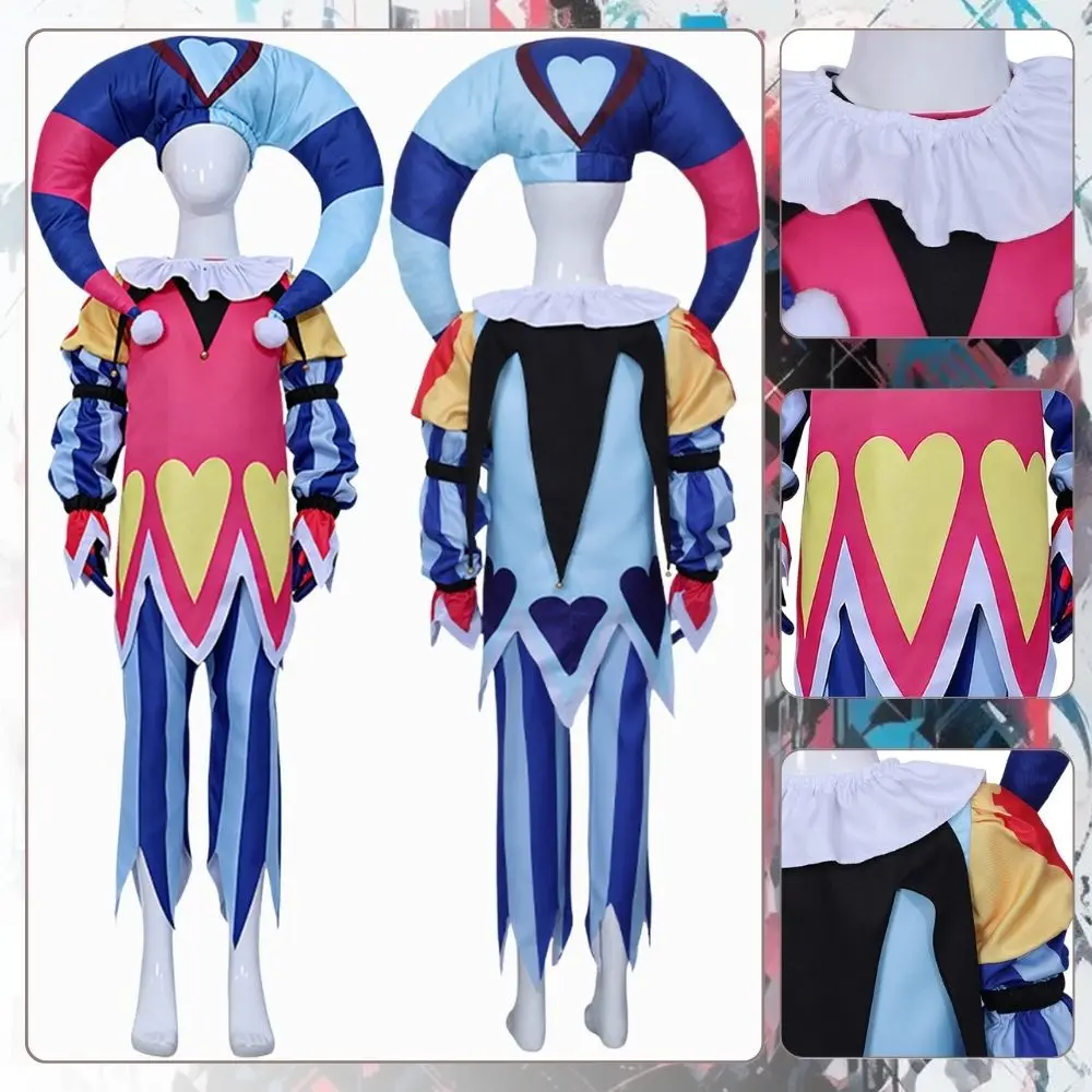 

Kids Fizzarolli Cosplay Helluva Cartoon Boss Costume Headgear for Children Boys Girls Roleplay Clothing Halloween Purim Costumes