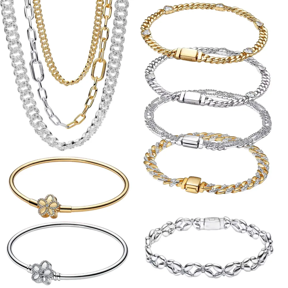 Authentic 925 Sterling Silver Beauty And The Beast Enchanted Rose Snake Chain Bracelet For Women Party Wedding Fine Jewelry