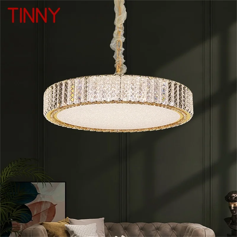 

TINNY Postmodern Pendant Light Round LED Luxury Crystal Fixtures Decorative For Dinning Living Room Bedroom Chandeliers