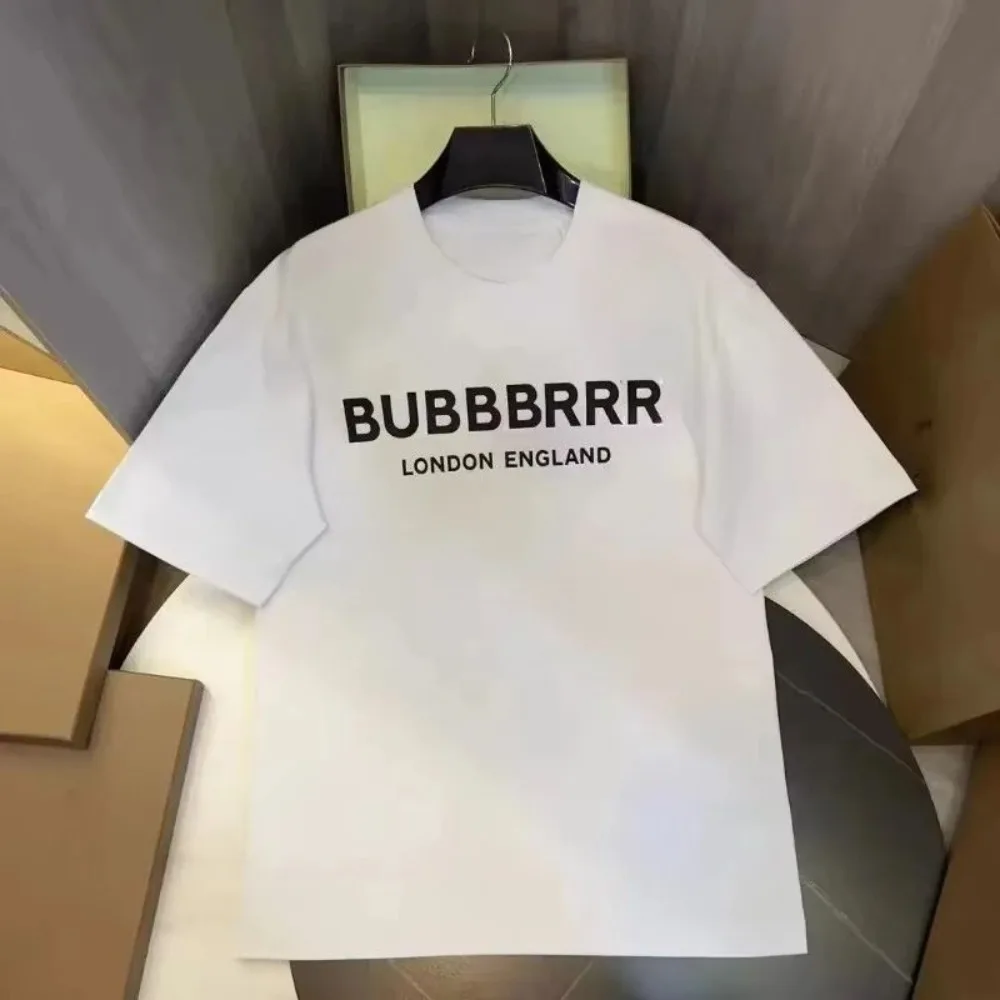 2026 New Fashion Round Neck T-shirt Summer Casual Short Sleeve Pure Cotton High-quality Top Y2k Tee Streetwear Men's and Women's