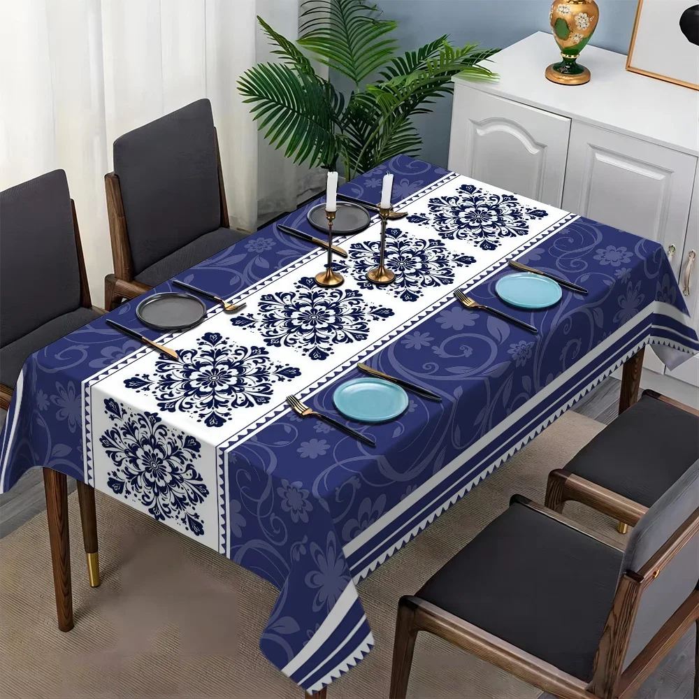 - 1pc High-grade Runway Patterned Tablecloth with Simple European Style Design - Square Tableclothzyc