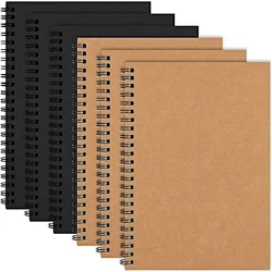 Retro Kraft Paper Simple Coil Book Plain Color Notebook Student Diary A5 B6 Office Notebook Portable Graffiti Sketch Book