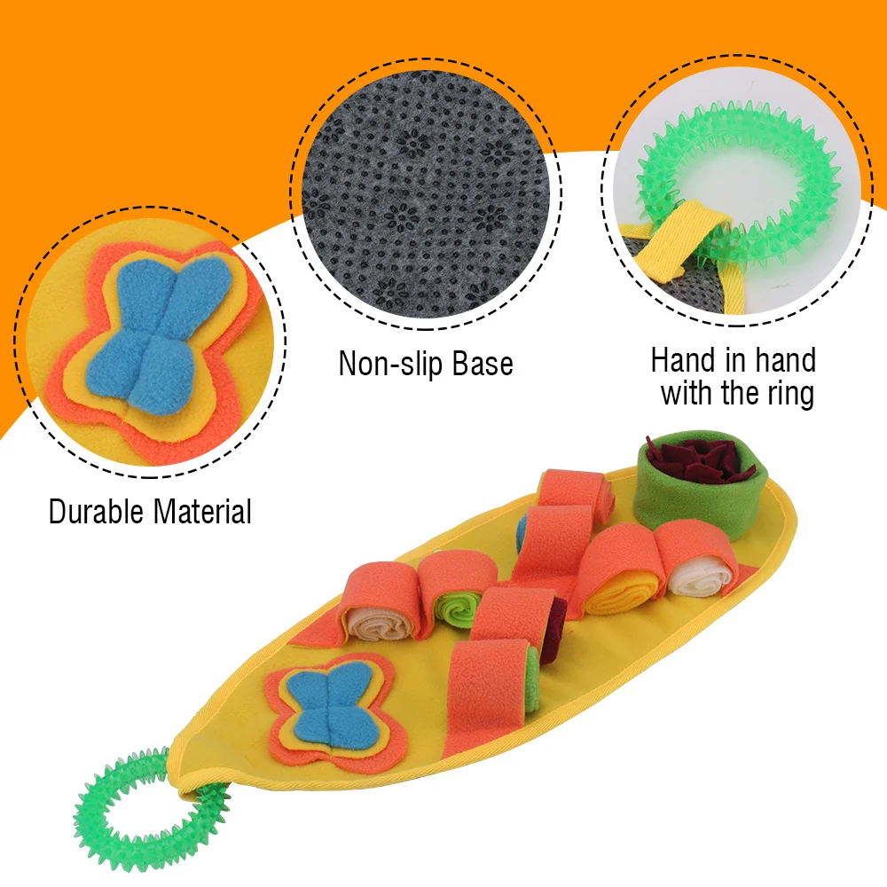 Durable Snuffle Dog Toy Stuffed Treat Dispensing Toy Chew-Resistant Soft Chew Toy for Dogs Encouraging Foraging Skills