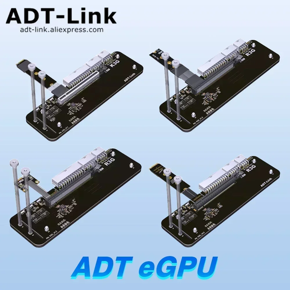 

ADT-Link EGPU для NUC/ITX/STX/Nootbook ПК графическая карта Внешний USB4/M.2 NVMe на PCIe X16 разъем EGPU адаптер Thunderbolt3/4