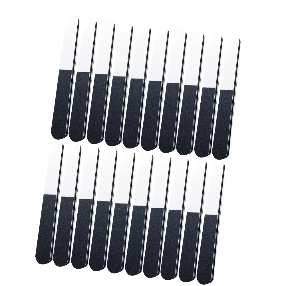 

20Pcs Professional Nail Files 3-in-1 Coarse Fine Polish Buffing Files Portable Thin Lightweight for Salon Home Nail Art Learner