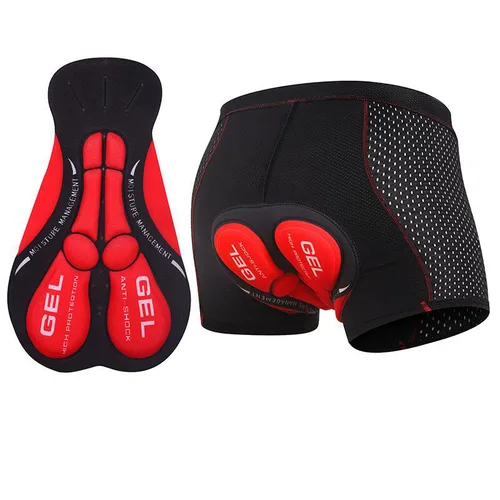 Imagen 2 del producto Pantalones cortos acolchados para bicicleta para hombre, ropa interior de ciclismo con cojín de gel grueso 3D, revestimientos de bicicleta de secado rápido que absorben la humedad para bicicleta de montaña y carretera