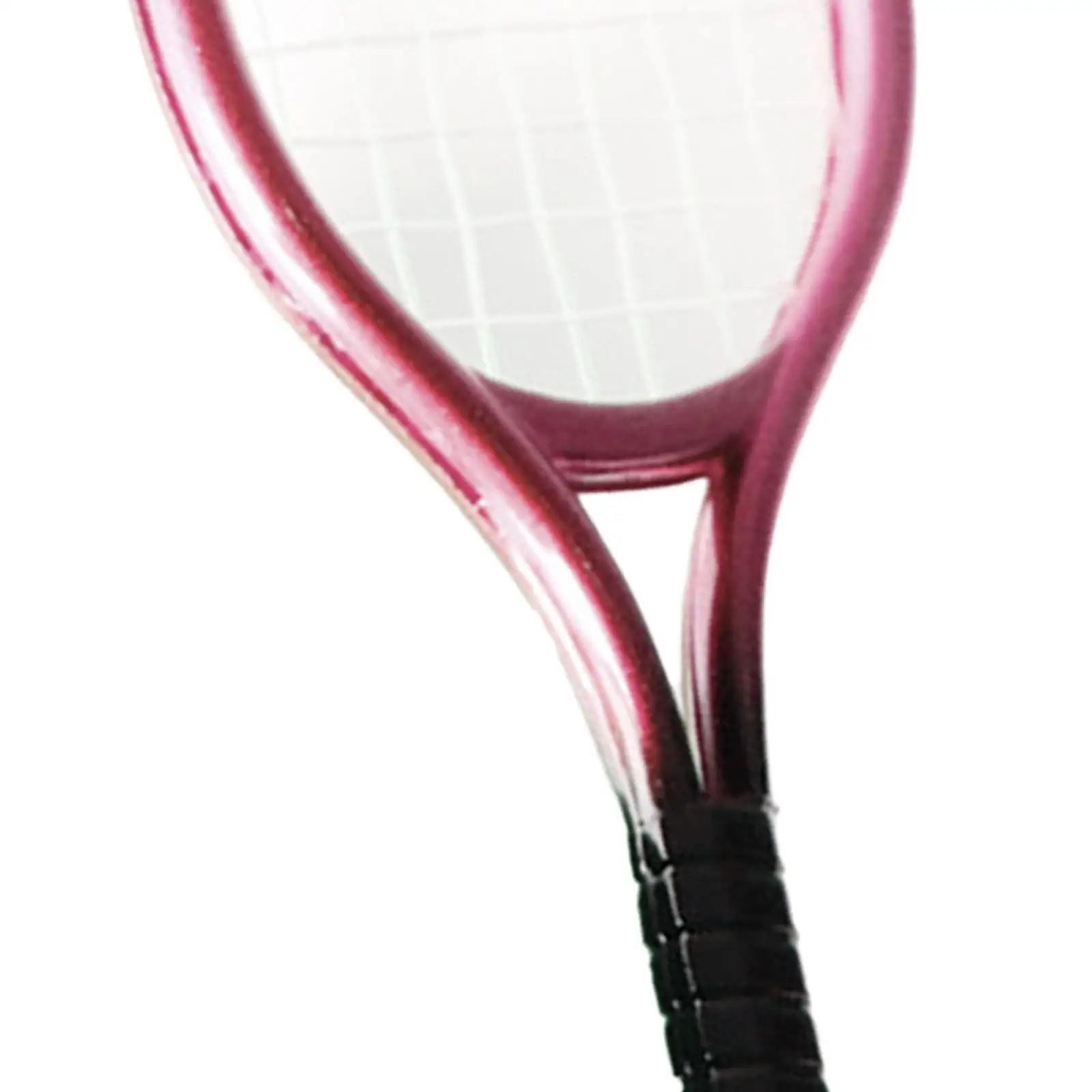 Miniature Tennis Racket and Ball Set Realistic Sports Toy for Miniature House Objects Fashion Doll Playset