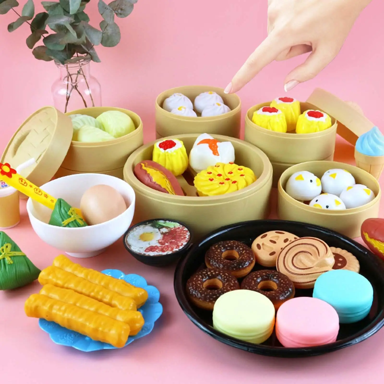 

Pretend Play Toy Food Kitchen Set Toddlers Pretend Cooking Toys Fine Motor Pretend Play Kitchen Toys for Family Party Favors