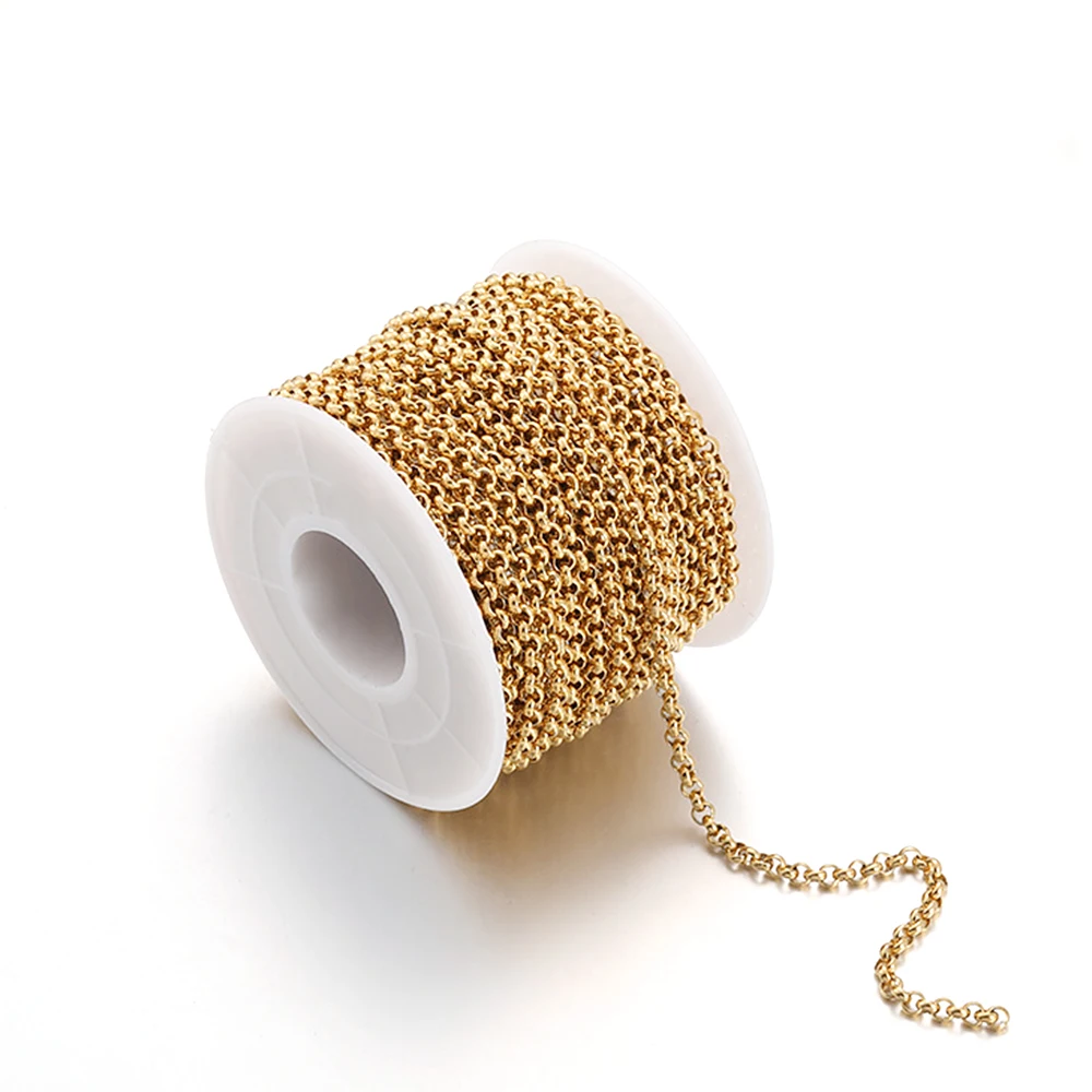 1 Meter Stainless Steel BL O Style Link Chain for DIY Bracelets Necklace Jewelry Making Accessories Bulk