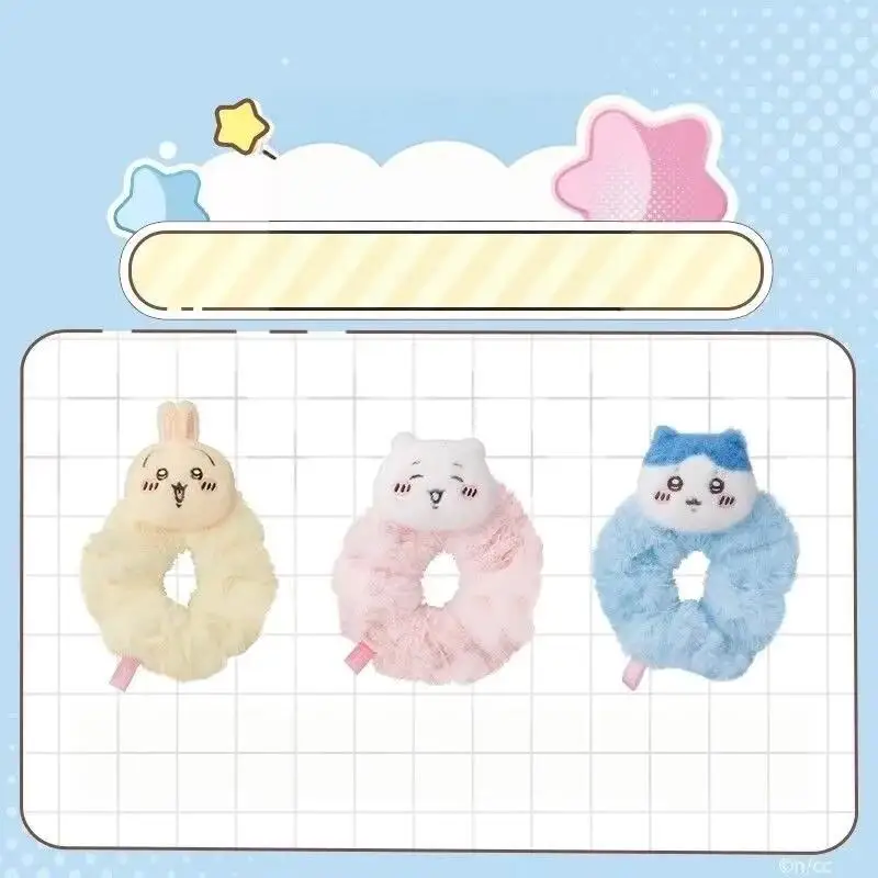 Chiikawa,Hachiware,Usagi - Chiikawa Series Plush Hair Scrunchie, Cute Girly Style with Usagi Plush Doll New style