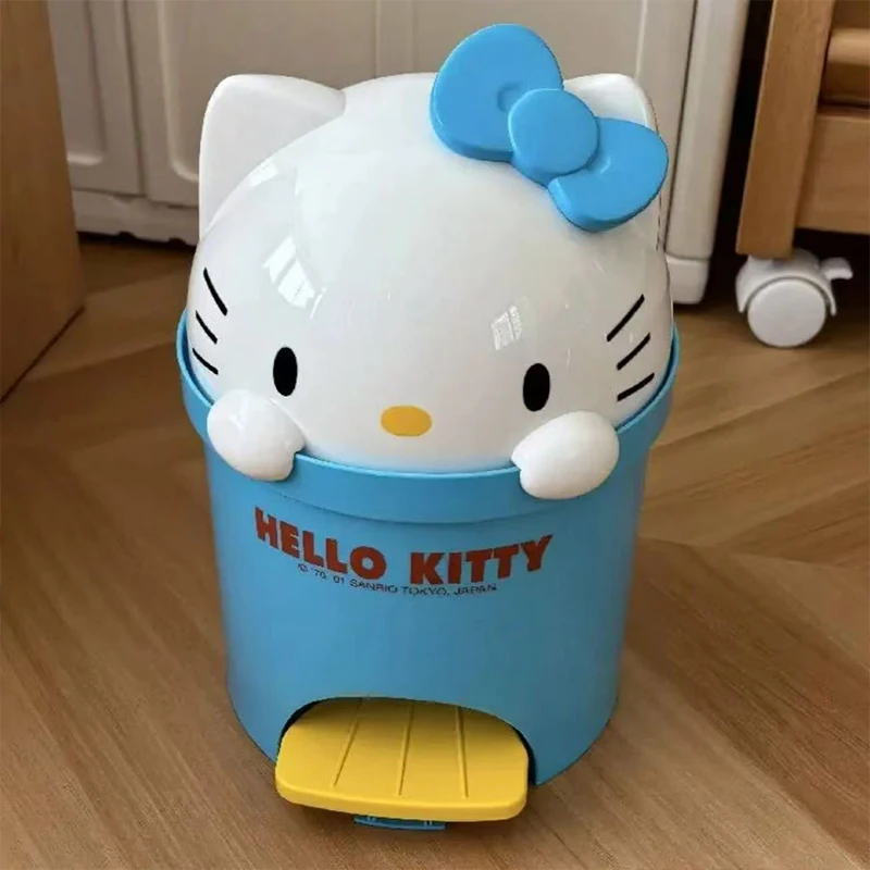 HelloKitty Cartoon Peripheral Desktop Storage Trash Can, High-Quality Trash Can, Household Items Room Placement, Waste Storage view 4