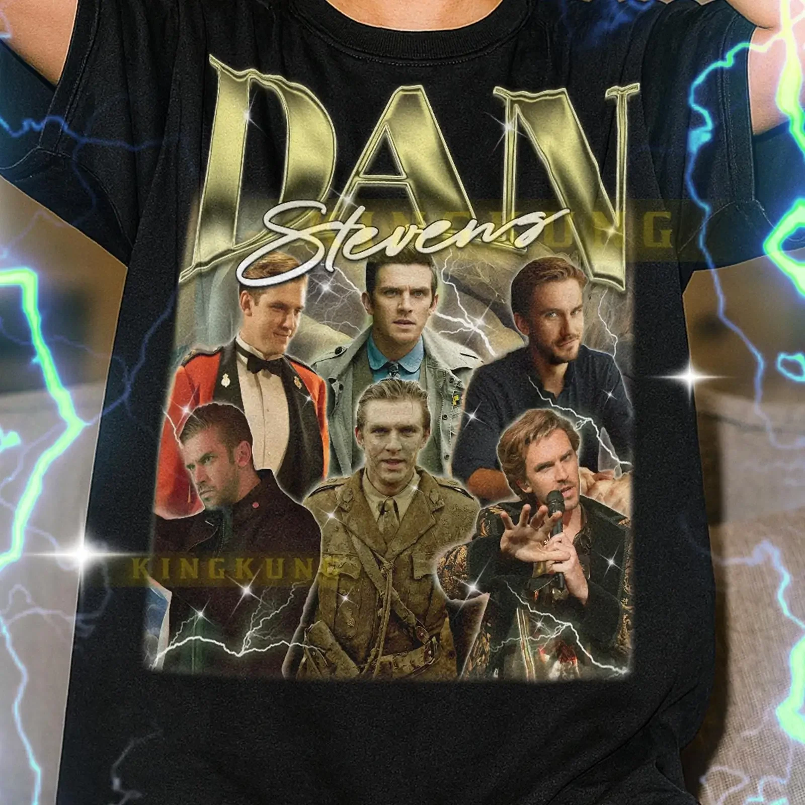 Dan Stevens Vintage Bootleg T Shirt Retro 90s Actor Merch British Star Fan Movie SAF vintage Washed graphic Stylish