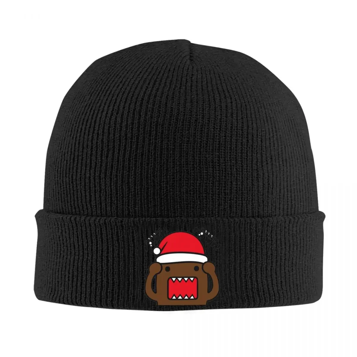 Ho Ho Christmas Domo Kun czapka z dzianiny dla kobiet mężczyzn Skullies czapki jesienne czapki zimowe akrylowe brązowe domokun ciepła czapka