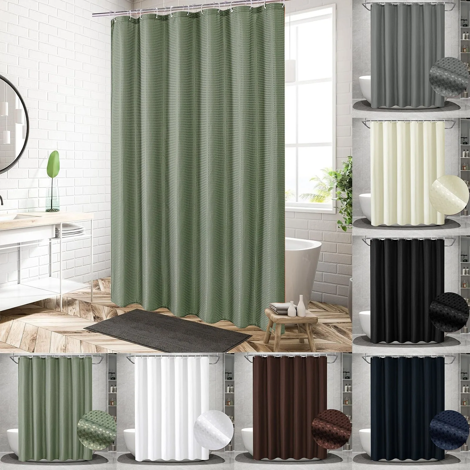 Plain And Proof Polyester Shower Curtain Bathroom Bathroom Punch Shower Curtain Fabric 36 W Silk Curtains