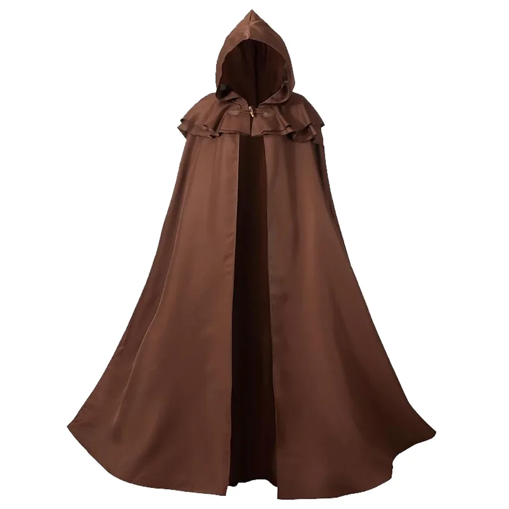 

Medieval Hunter Red Cosplay Cloak Halloween Adult Hooded Cape Wizard Warrior Knight Robe Cosplay Clothing Stage Drama Costume