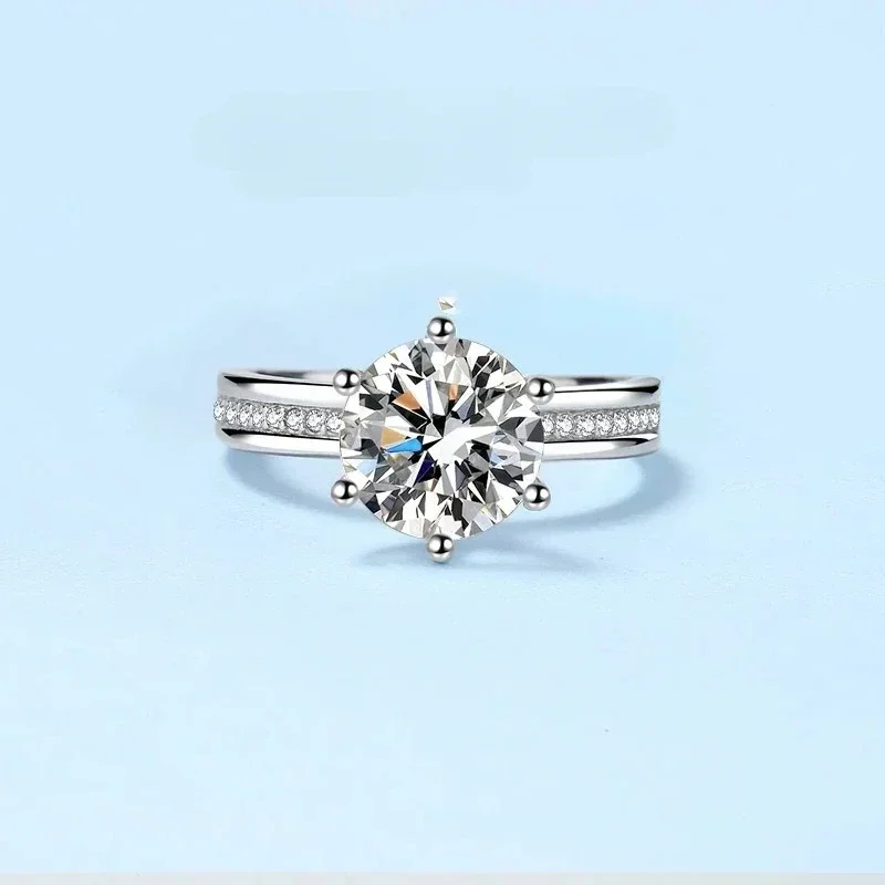 

Качественные кольца с шестью зубцами PT950 с платиновым бриллиантом VVS1 D Цвет 3CT для влюбленных муассанитов Ежедневное кольцо для женщин и свадебной вечеринки