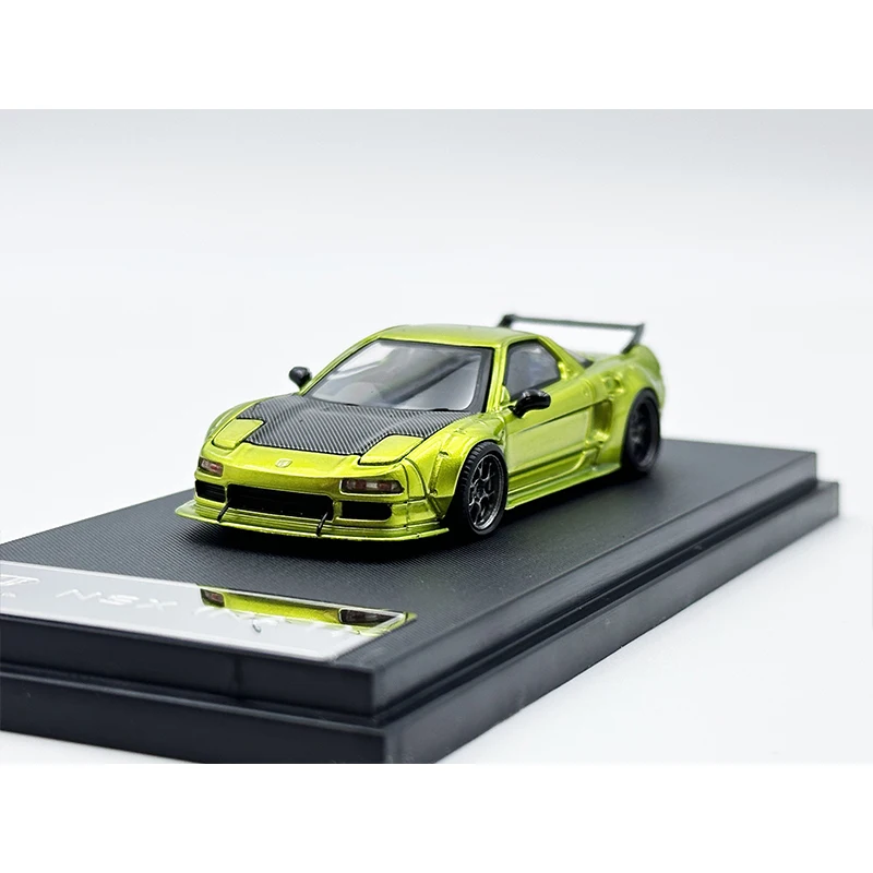 Star In Stock 1:64 LBWK NSX NA1 Carbon Hood Transparent Green Zero Diecast Diorama Car Model Toys