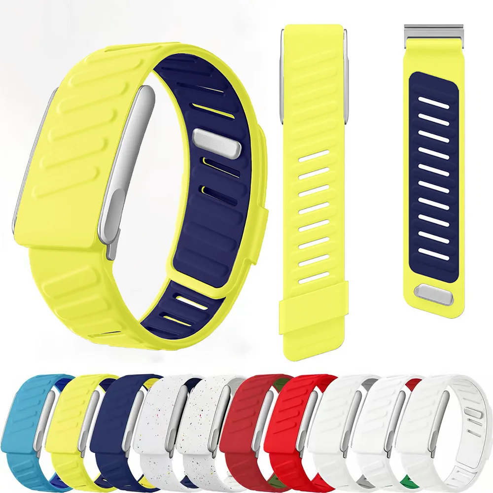 Fitness-Tracker-Zubehör Silikon-Armband für Whoop Band 5.0 MG, Komfortables Zweifarbiges Verstellbares Sport-Ersatzarmband