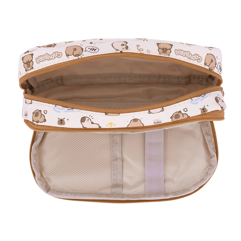 Estuche de lápices grande con cremallera, bonita caja de lápices Kawaii para niñas, bolsa de papelería portátil para la escuela, suministros de oficina