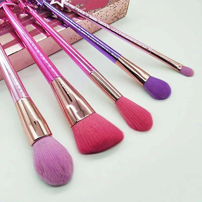 5Pcs Stars Makeup Brushes Set Super Soft Detail Brush Blush Brush Foundation Concealer Contour Eyeshadow Brush Women Beauty Tool