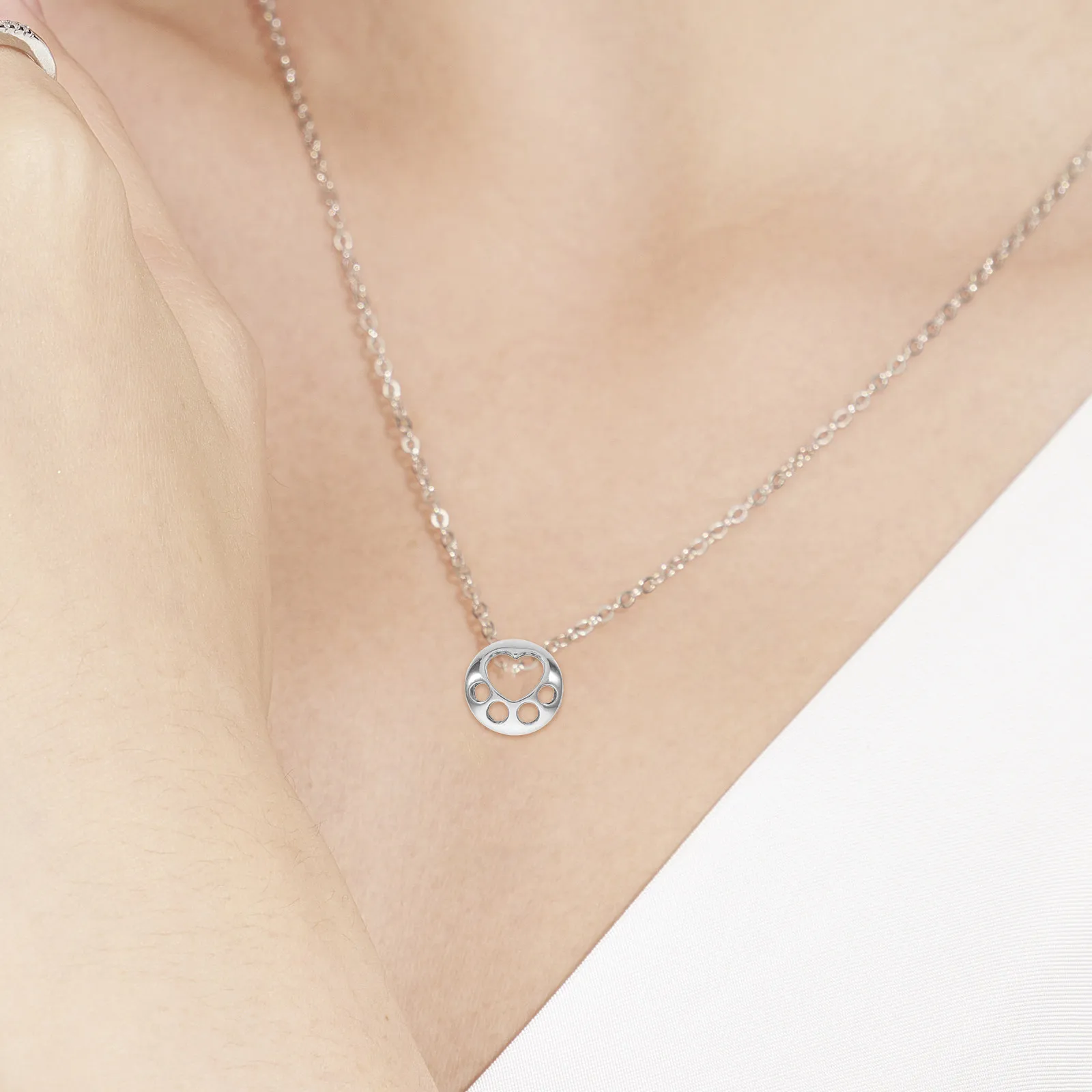 925 Silver Dog Paw Print Pendant Cute Paw Print Charm DIY Bracelet Necklace Accessory for Pet Lovers Puppy Prints Charms