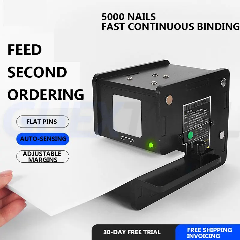Electric Stapler,Small Rapid Continuous Automatic Binding Machine,Automatic Sensing Electric Auto Rapid Stapler,Depth Adjustable