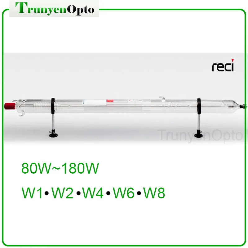 Reci W1 W2 W4 W6 W8 CO2 Laser Tube 80w 100w 150w 180w for Laser cutting machine Dia 80mm Fabric cutting