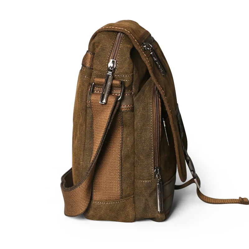 Ruil حقيبة قماش قنب رجالية حقائب قماش الرجال الترفيه ارتداء مقاومة حقيبة كروسبودي ريترو السفر الكتف سعة كبيرة حقيبة ساعي