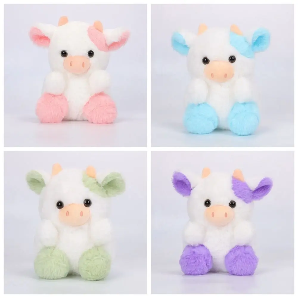 

Мягкая игрушка, клубничная кукла, корова, плюшевая игрушка, розовая, черная, мультяшная, мягкая кукла-корова, красочная сидящая клубничная корова, Рождественский подарок