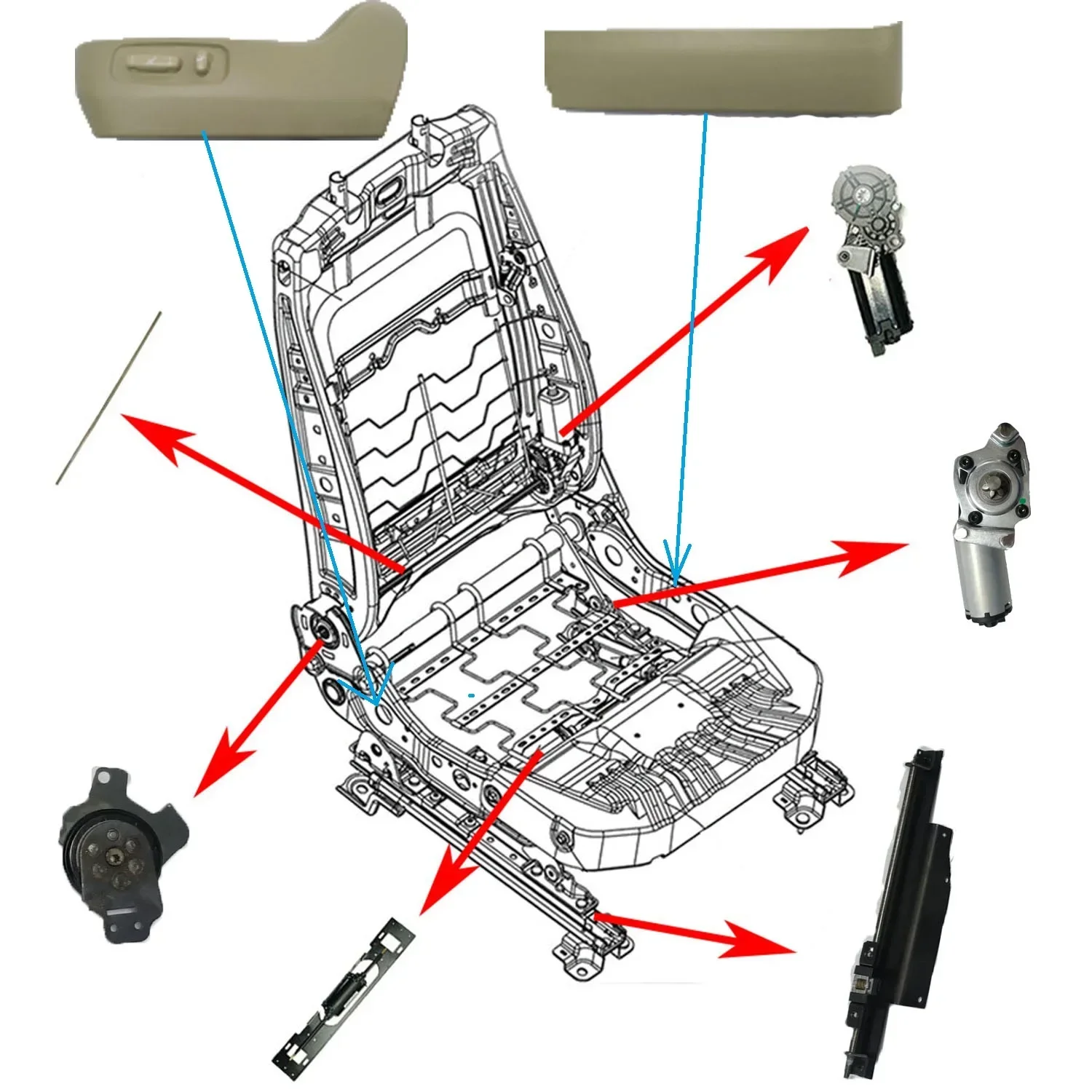 Power Seat Retrofit Kit For  Land Cruiser 200