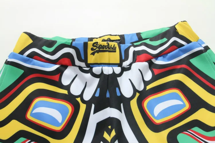 

Летняя майя Тотем большого размера Пять ортов Хип-хоп fiti Повседневная мужская орты Молодежная Vitali Sle Свободный крой из хлопка с принтом...