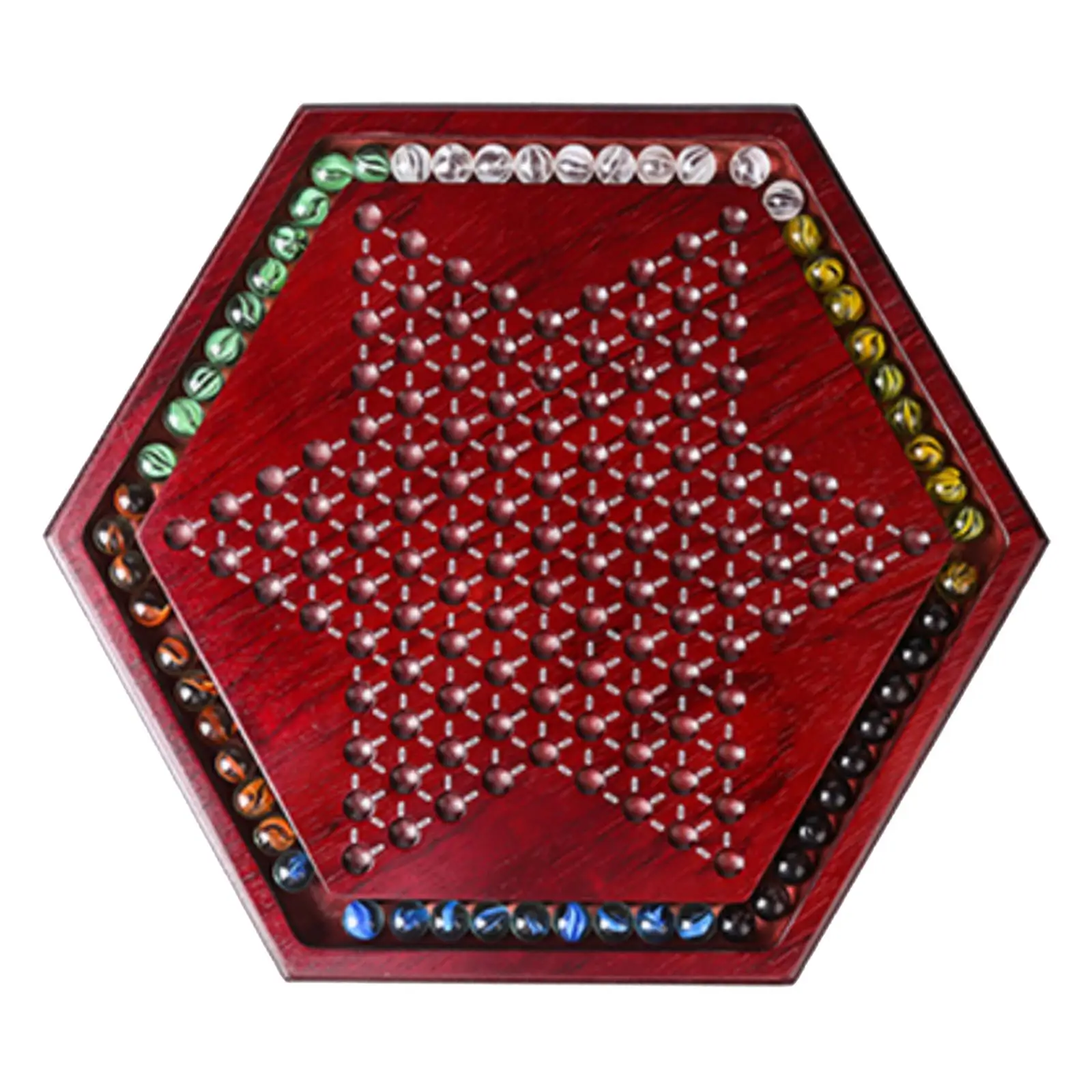 

Board Game Chinese Checkers Fine Glass Marbles Party Family Toy Multiplayer