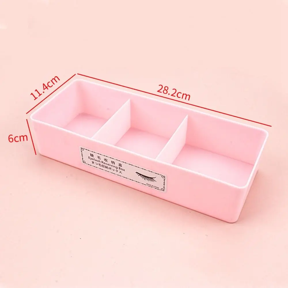 3 Grids Eyelash Storage Box New Plastic Display box Cosmetic Tray Beauty Tools Extension Tool Eyelash Display Case Eyelash