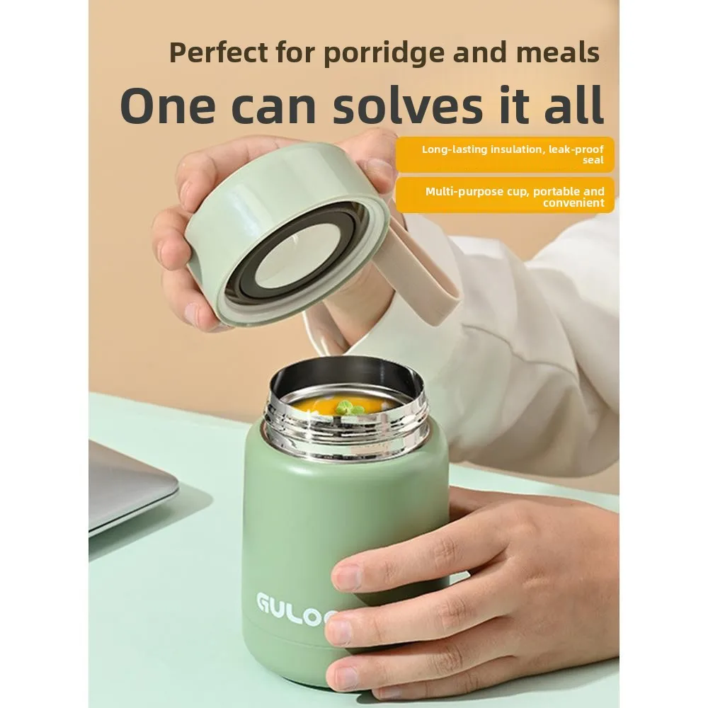 

Новая термокружка для супа 2026 года, малая емкость, серебристая, с широким горлышком, портативная, для женщин