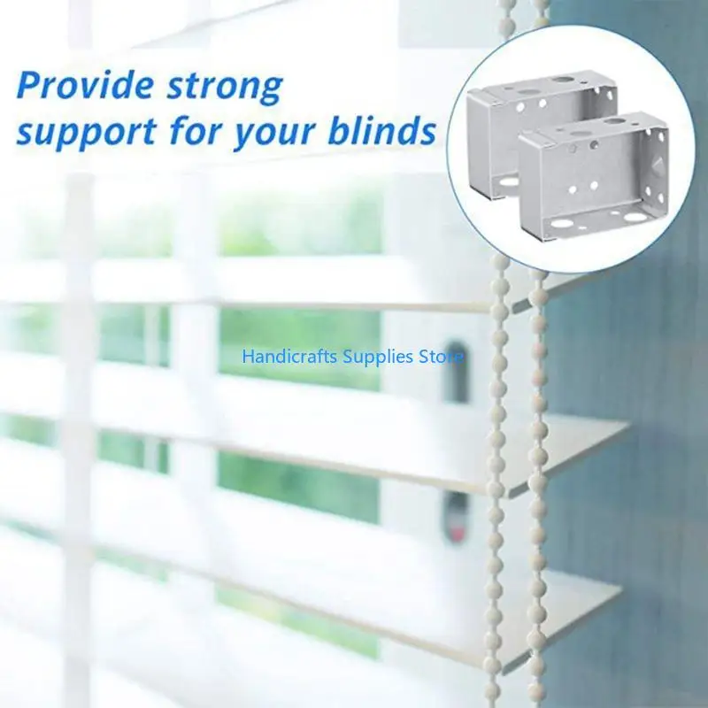 R1WA 6 Pieces Vertical Blind Bracket White Profile Box Mounting Bracket Replacement Plastic Window Blinds Headrail Bracket