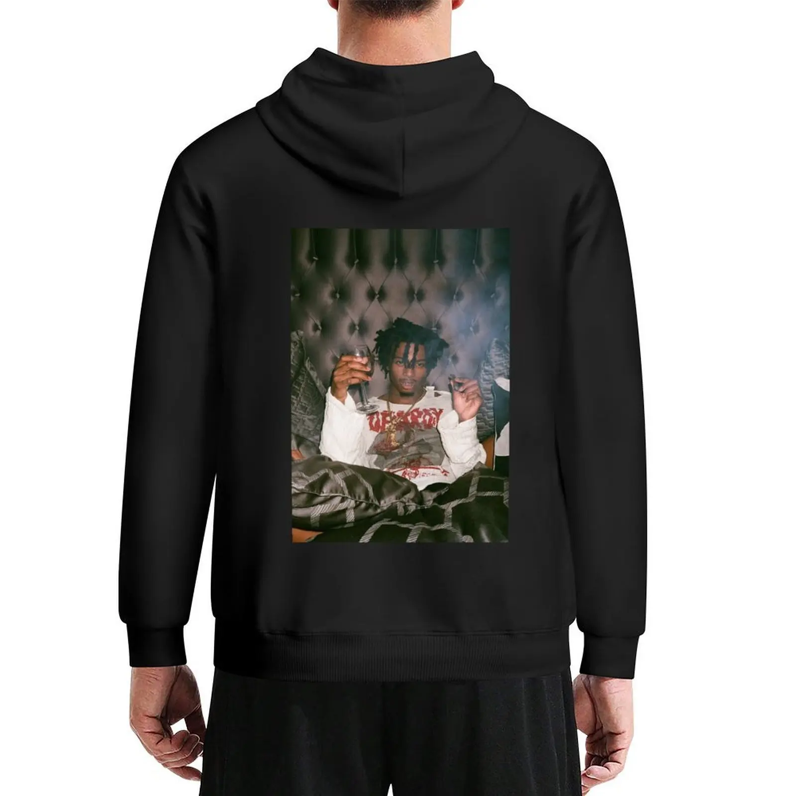 تي شيرت رجالي بقلنسوة بتصميم Playboi Carti ذو عنوان ذاتي ملابس رجالية ملابس أنيمي بلوزة جديدة بقلنسوة