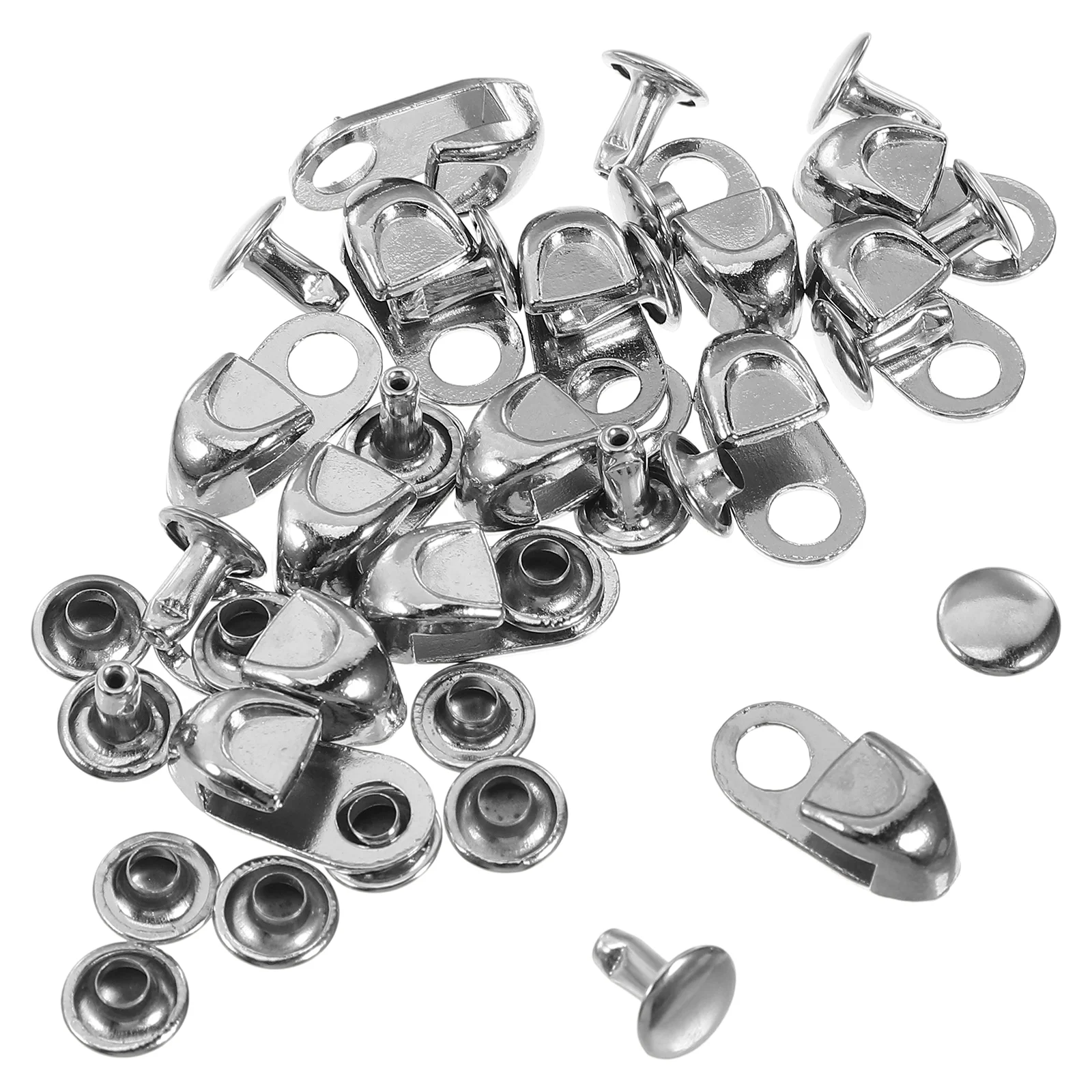 12 Pcs Boot Shoe Hook Sneaker Hooks for Repair Decorate Silver Alloy Metal Buckle Sneakers