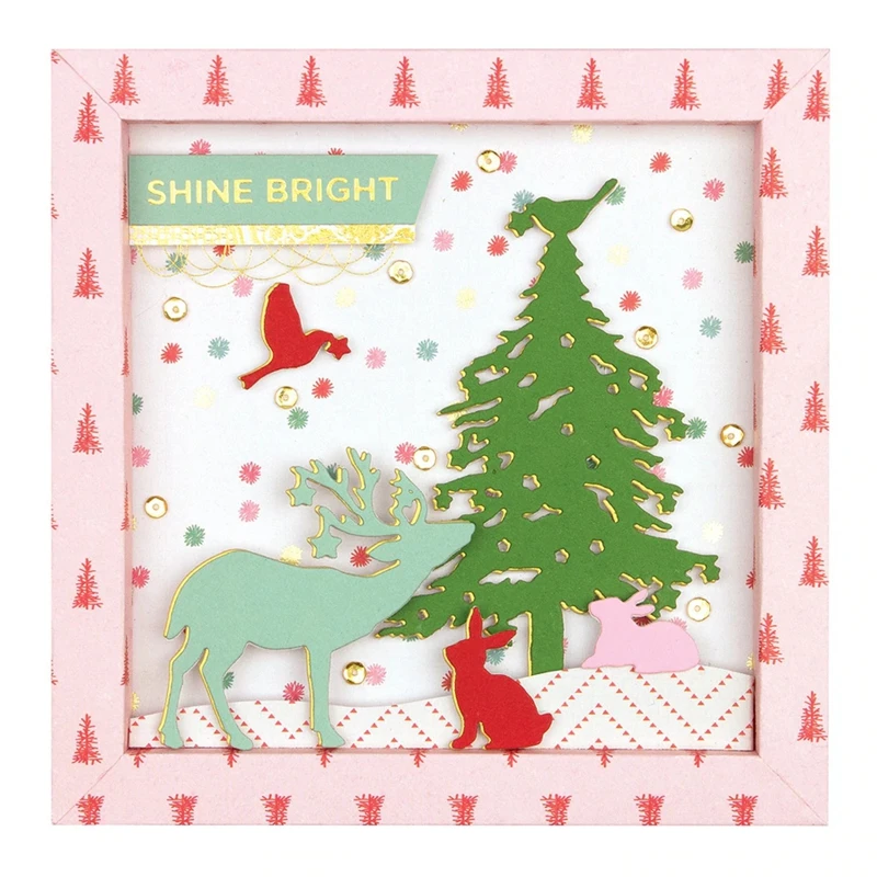 Holiday Cabinet Christmas Cutting Dies Sentiments Die Cuts For DIY Scrapbooking Album Card Making Decor