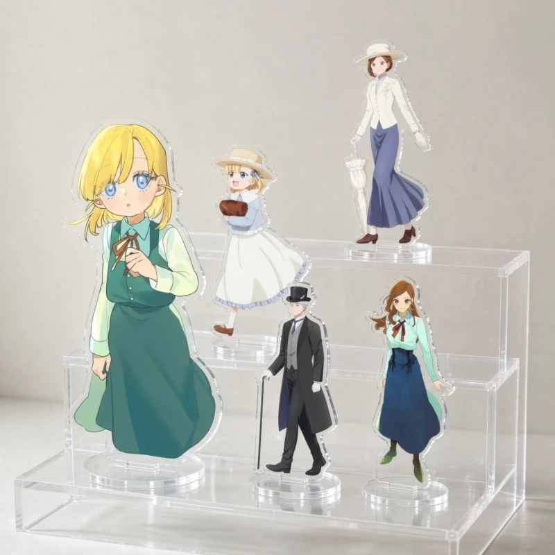 Anime Victoria of Many Faces Acrylic Figure Stand Plate Cosplay Prop Decor Chloe Anna Dale Nonna Cartoons Keychain Gifts